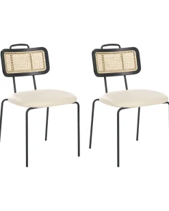 Set di 2 sedie da pranzo ADELANTO Metallo Beige chiaro