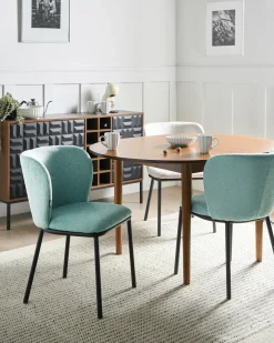 Set di 2 sedie da pranzo ARTESIA Tessuto Verde menta
