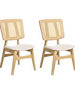 Set di 2 sedie da pranzo ALCOVA Legno Marrone chiaro