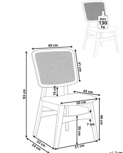 Set di 2 sedie da pranzo ALCOVA Legno Marrone chiaro