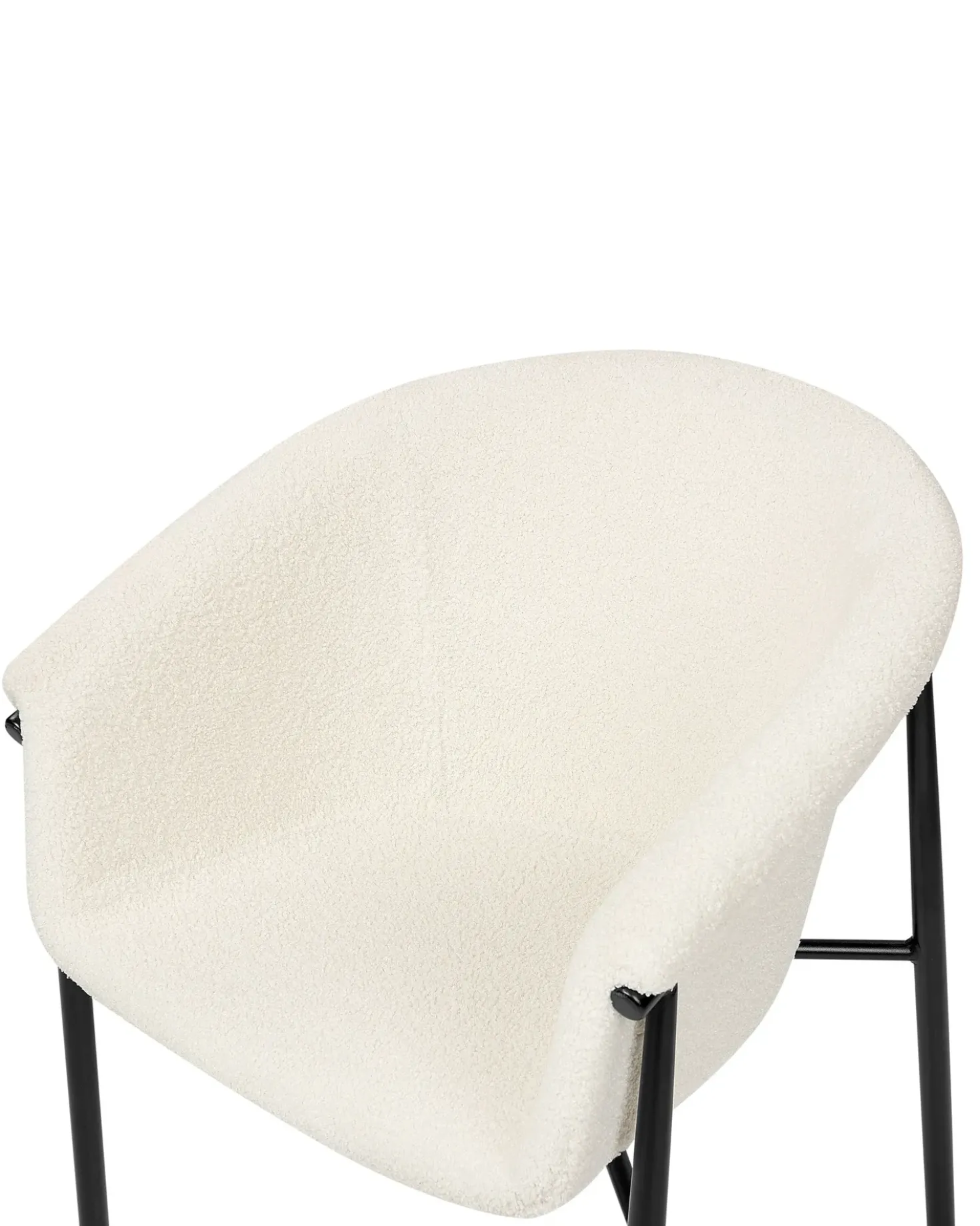 Set di 2 sedie da pranzo AMES Bouclé Bianco sporco
