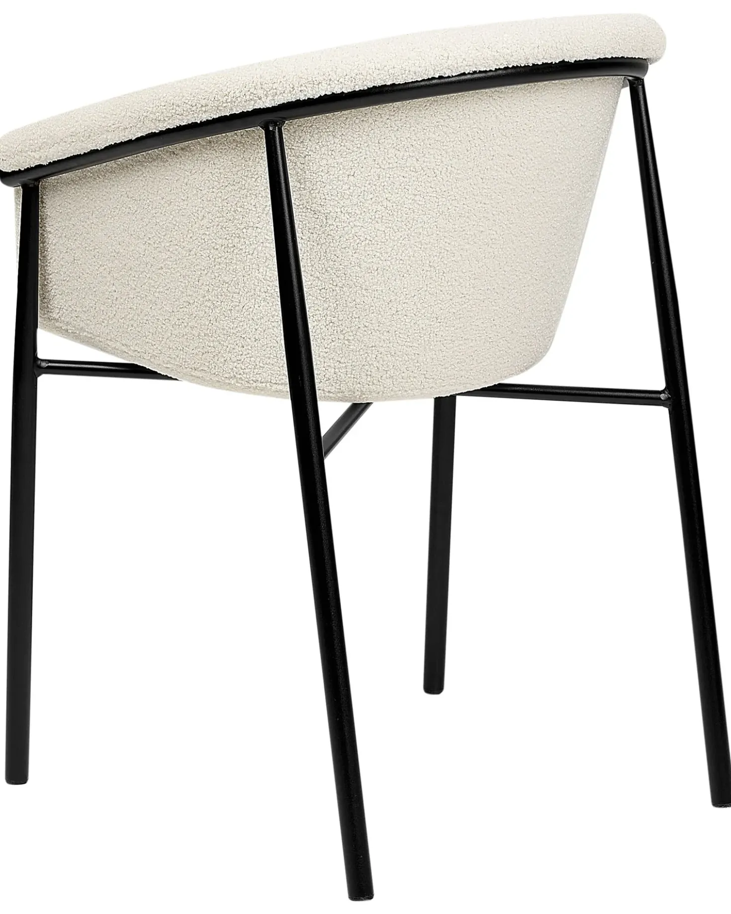 Set di 2 sedie da pranzo AMES Bouclé Bianco sporco