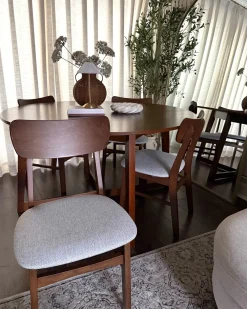Set di 2 sedie da pranzo ANOKA Legno Marrone/Grigio