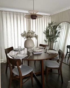 Set di 2 sedie da pranzo ANOKA Legno Marrone/Grigio
