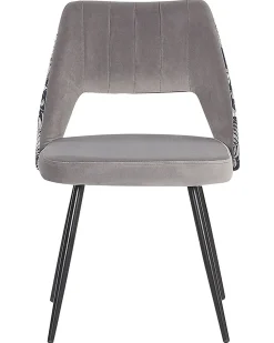 Set di 2 sedie da pranzo ANSLEY Velluto Grigio