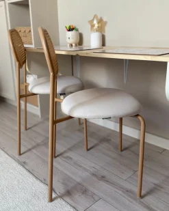 Set di 2 sedie da pranzo ADAVER Metallo Marrone chiaro