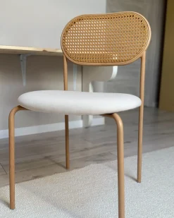 Set di 2 sedie da pranzo ADAVER Metallo Marrone chiaro