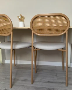 Set di 2 sedie da pranzo ADAVER Metallo Marrone chiaro