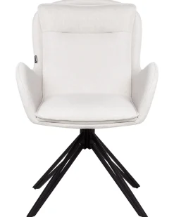 Set di 2 sedie da pranzo AVELAR Tessuto Beige chiaro
