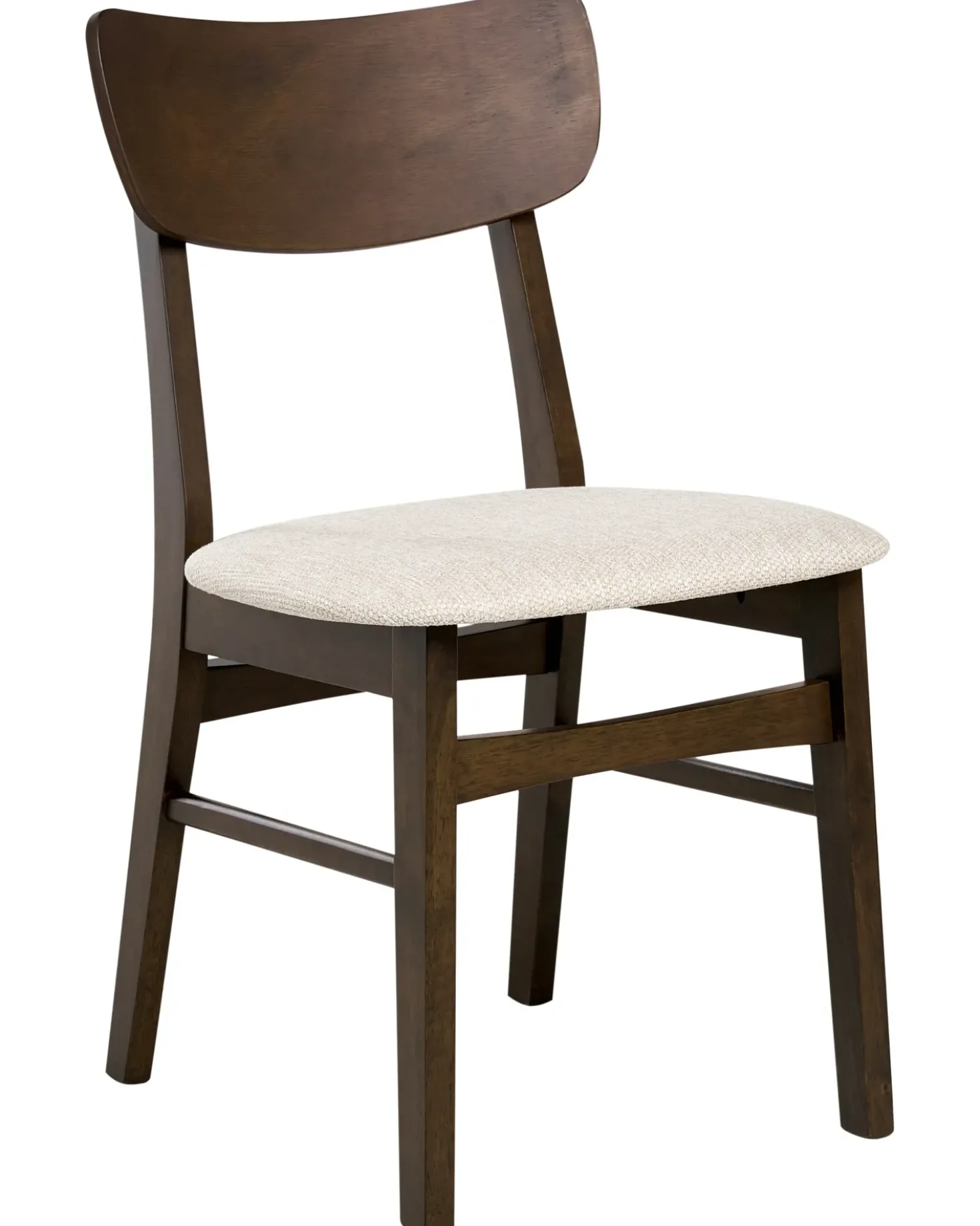 Set di 2 sedie da pranzo ANOKA Legno Marrone scuro/Beige