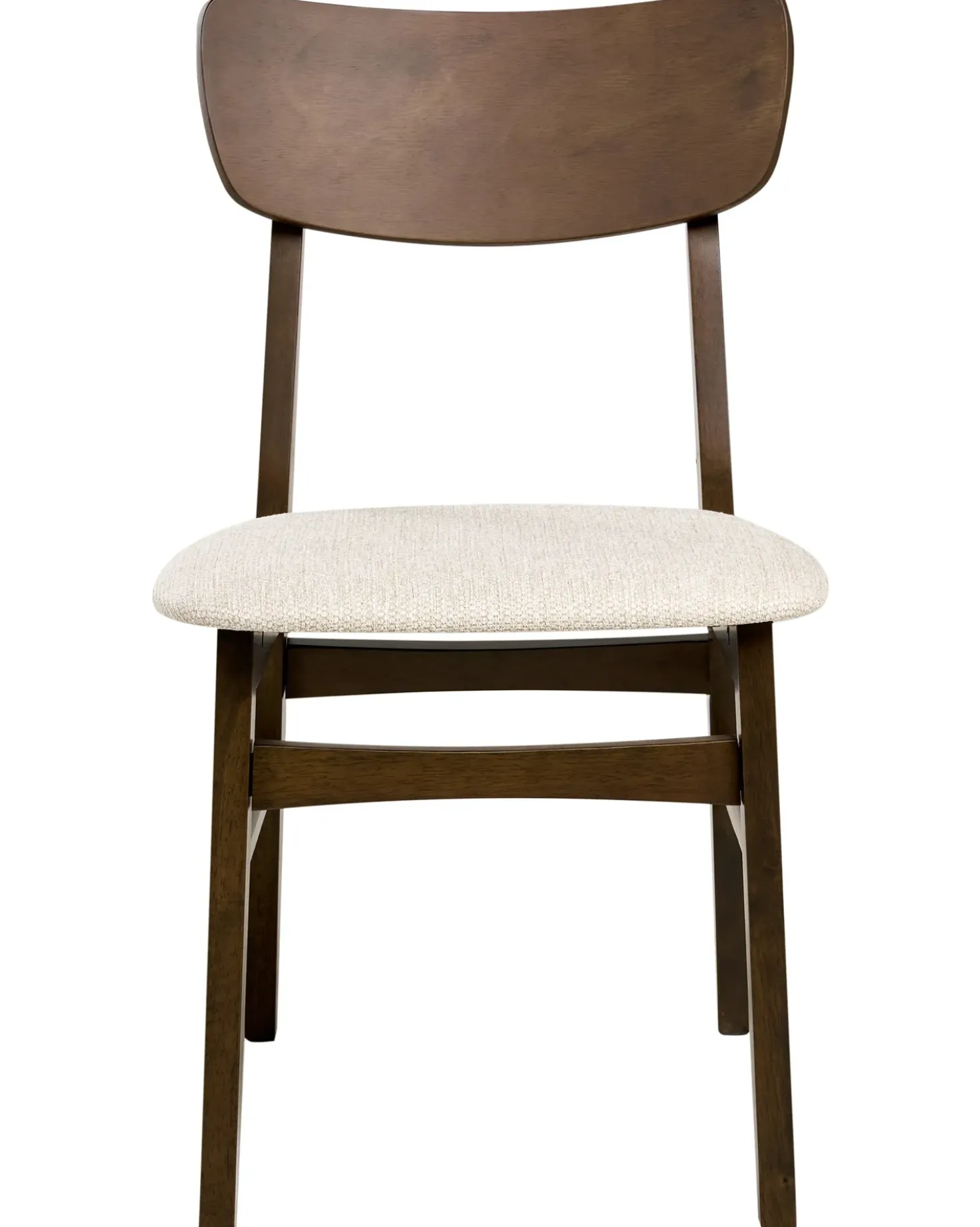 Set di 2 sedie da pranzo ANOKA Legno Marrone scuro/Beige