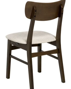 Set di 2 sedie da pranzo ANOKA Legno Marrone scuro/Beige