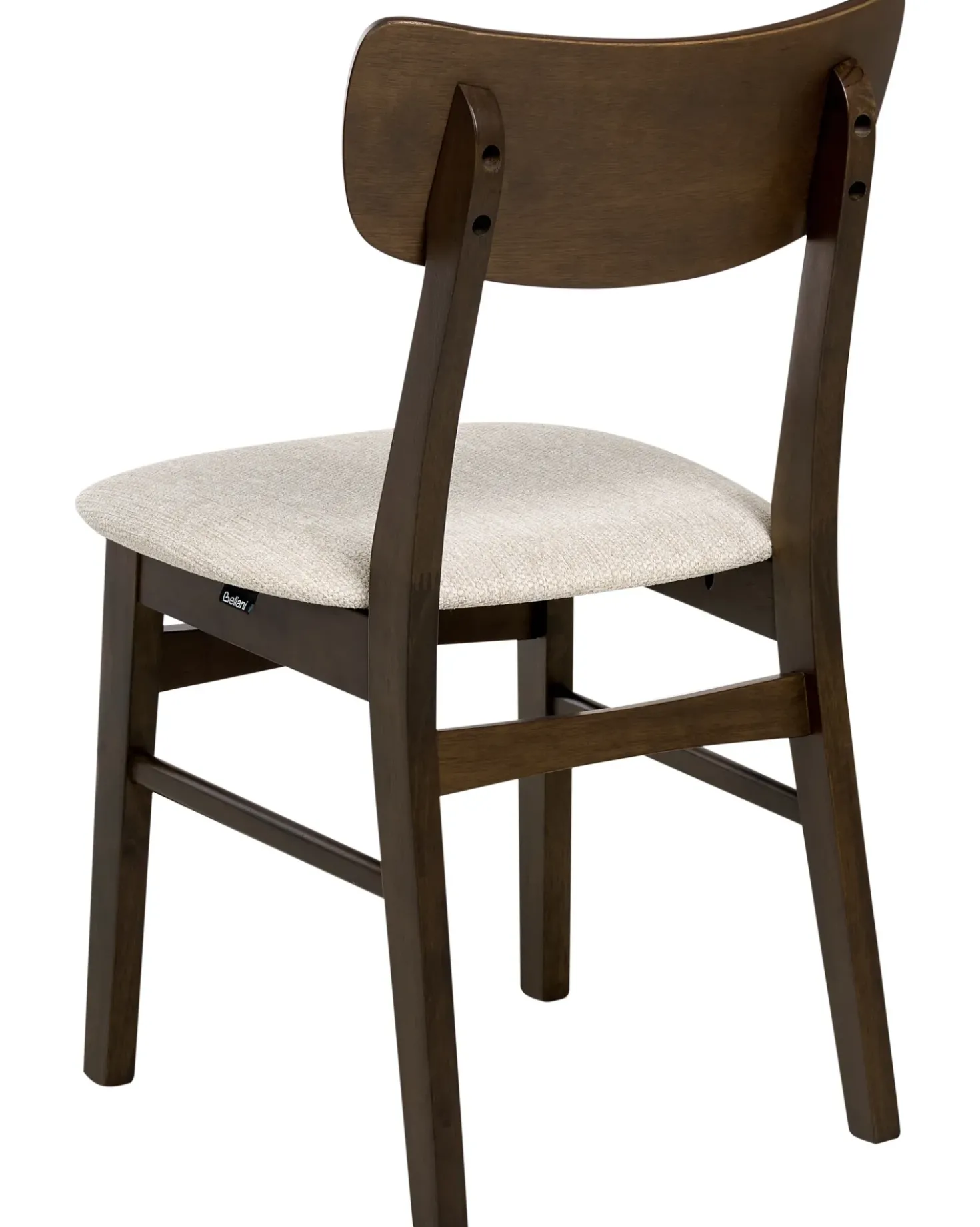 Set di 2 sedie da pranzo ANOKA Legno Marrone scuro/Beige