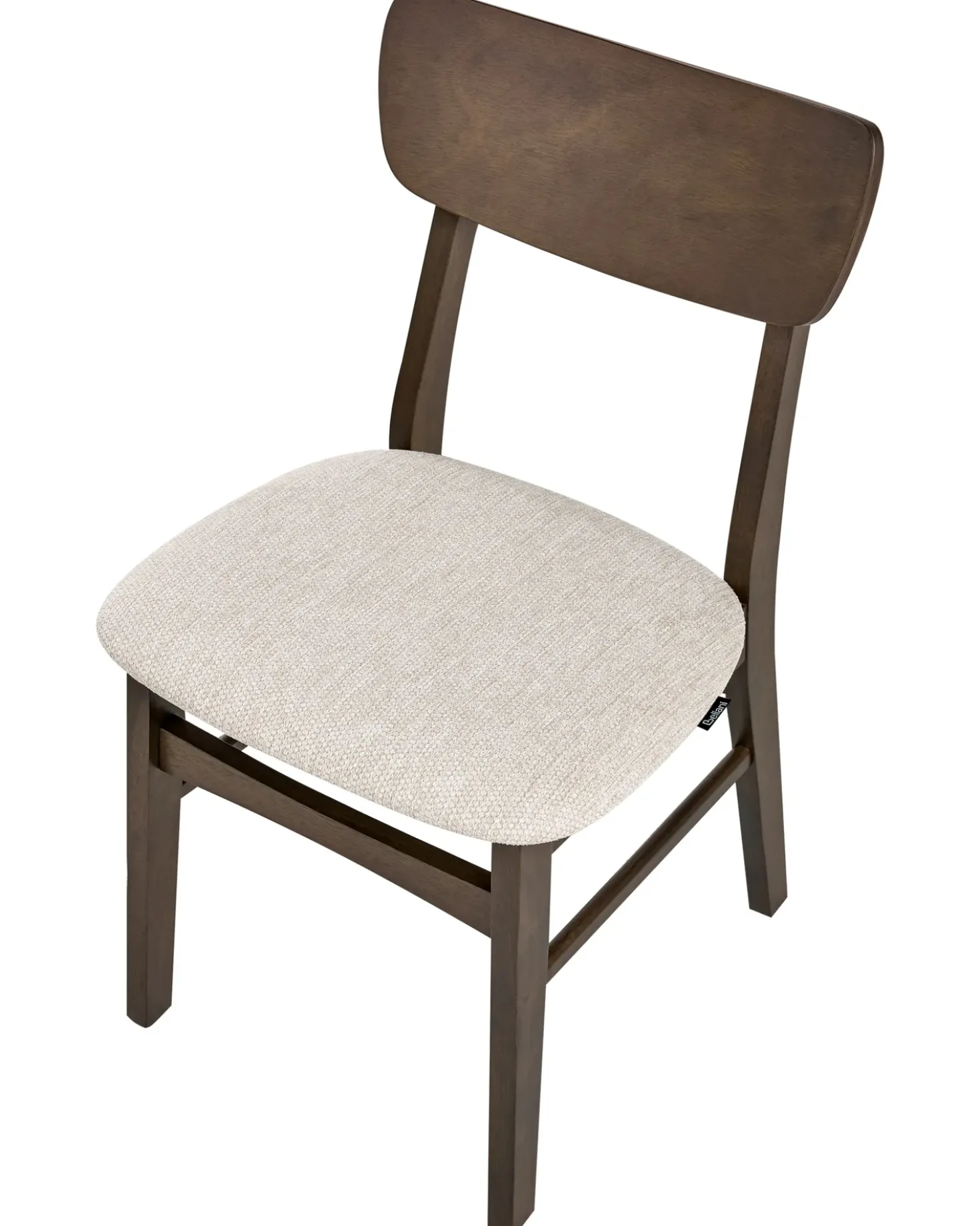 Set di 2 sedie da pranzo ANOKA Legno Marrone scuro/Beige