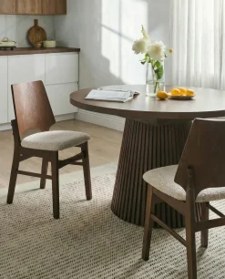 Set di 2 sedie da pranzo ABEE Marrone/Beige chiaro