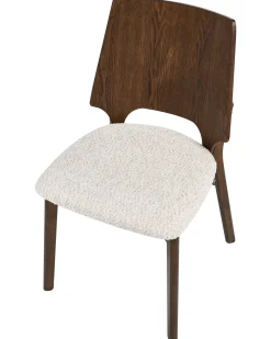 Set di 2 sedie da pranzo ABEE Marrone/Beige chiaro