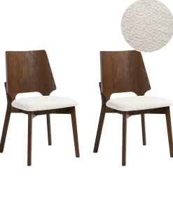 Set di 2 sedie da pranzo ABEE Marrone/Beige chiaro