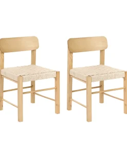 Set di 2 sedie da pranzo ALLOS Legno Marrone chiaro