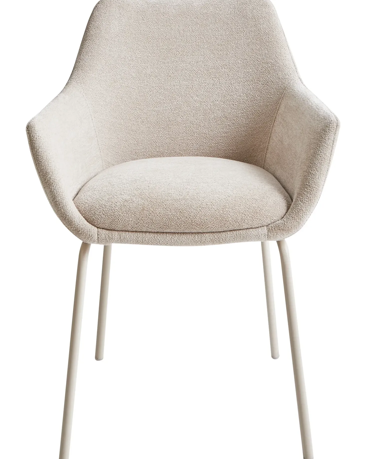 Set di 2 sedie da pranzo BOWDON Ciniglia Beige chiaro