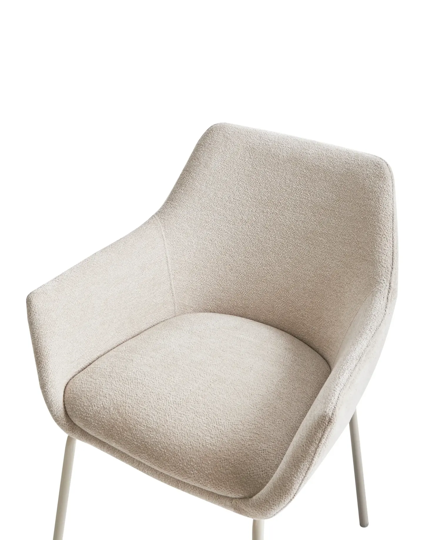 Set di 2 sedie da pranzo BOWDON Ciniglia Beige chiaro