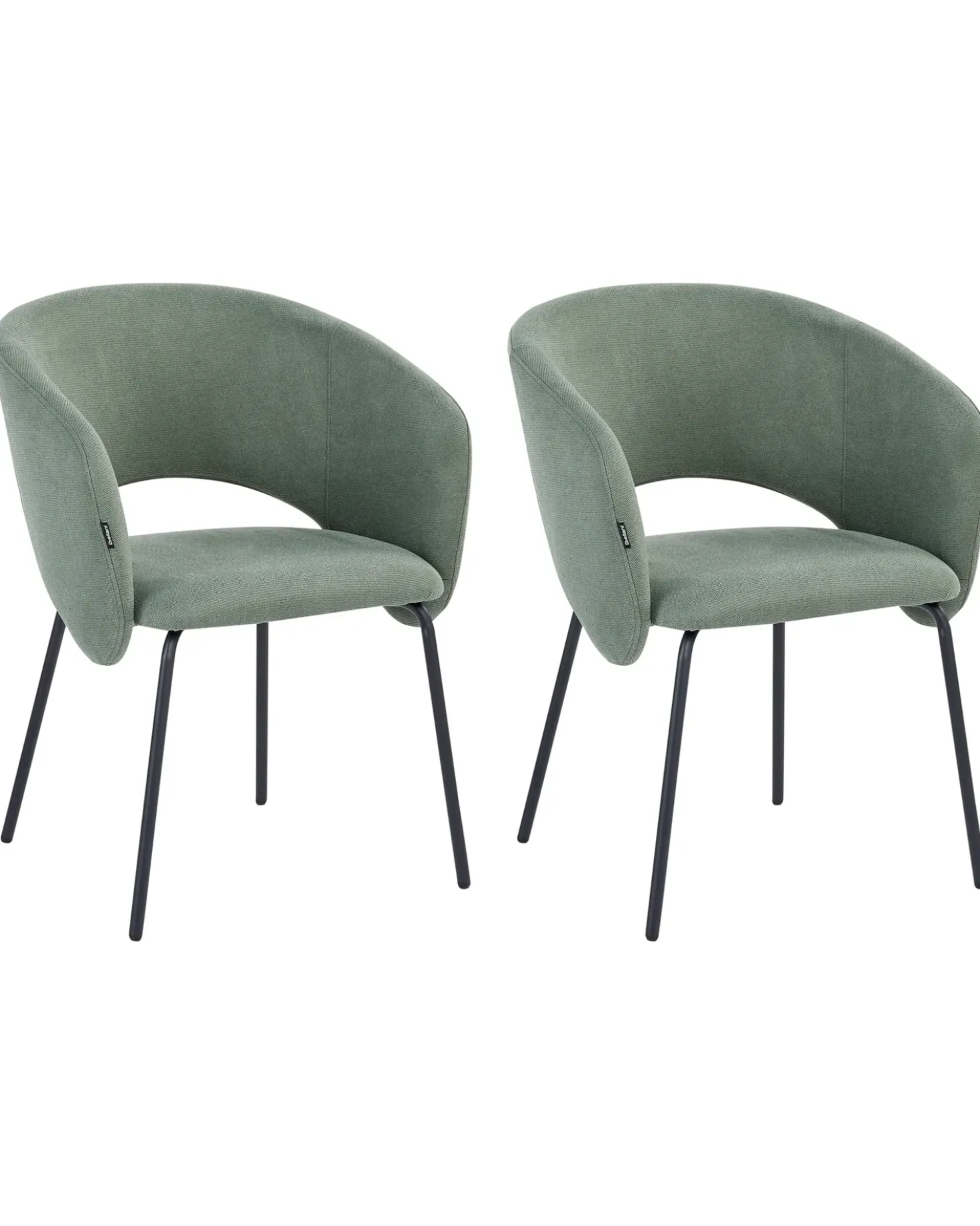 Set di 2 sedie da pranzo BLAKELY Tessuto Verde chiaro