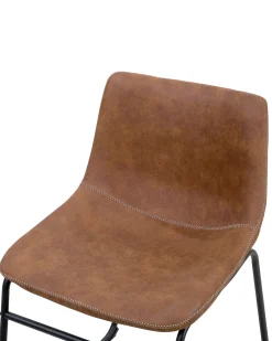 Set di 2 sedie da pranzo BATAVIA Tessuto Marrone dorato
