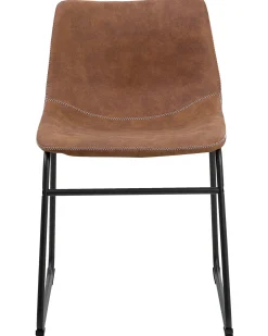 Set di 2 sedie da pranzo BATAVIA Tessuto Marrone dorato