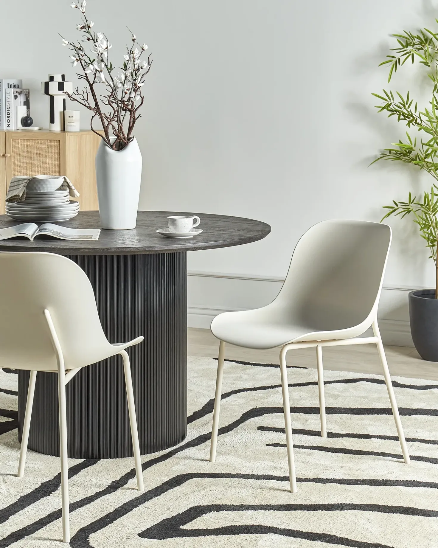 Set di 2 sedie da pranzo BELOIT Beige chiaro