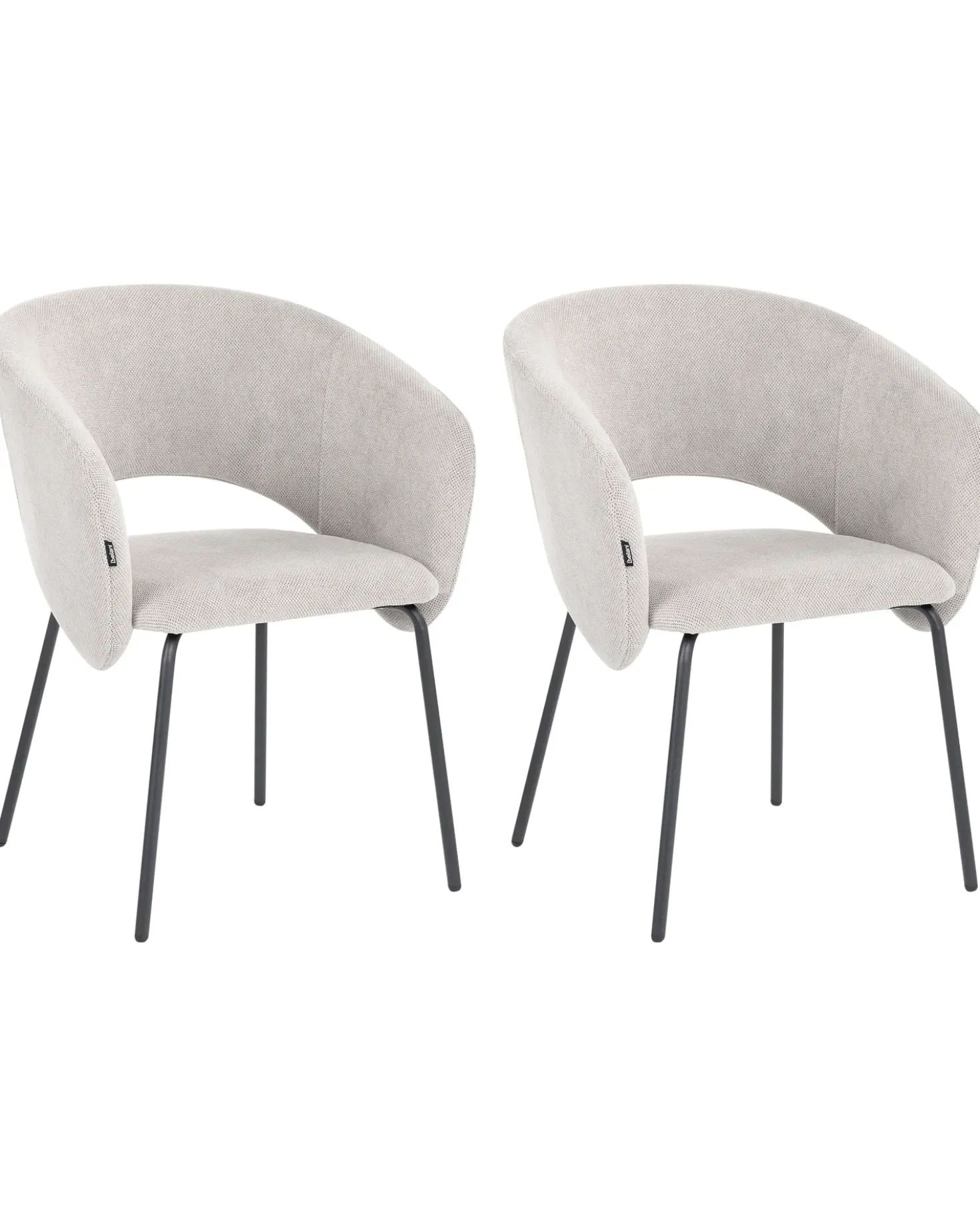 Set di 2 sedie da pranzo BLAKELY Tessuto Bianco sporco