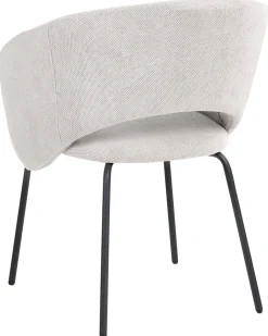 Set di 2 sedie da pranzo BLAKELY Tessuto Bianco sporco