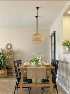 Set di 2 sedie da pranzo BURGES Legno Nero