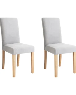 Set di 2 sedie da pranzo BROADWAY Tessuto Grigio