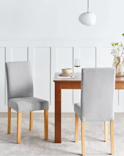 Set di 2 sedie da pranzo BROADWAY Tessuto Grigio