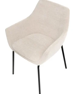 Set di 2 sedie da pranzo BOWDON Ciniglia Beige chiaro