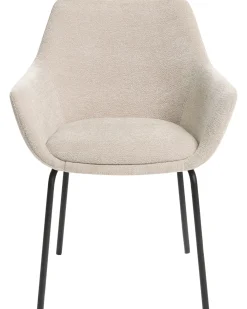 Set di 2 sedie da pranzo BOWDON Ciniglia Beige chiaro
