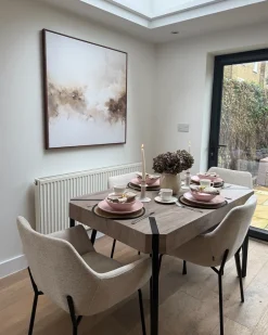 Set di 2 sedie da pranzo BOWDON Ciniglia Beige chiaro
