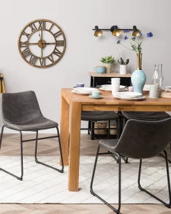 Set di 2 sedie da pranzo BATAVIA Tessuto Grigio scuro