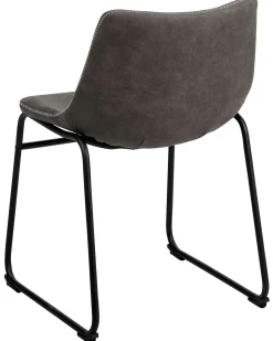 Set di 2 sedie da pranzo BATAVIA Tessuto Grigio scuro