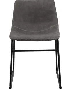 Set di 2 sedie da pranzo BATAVIA Tessuto Grigio scuro