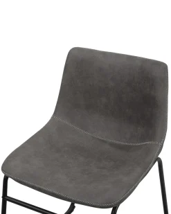 Set di 2 sedie da pranzo BATAVIA Tessuto Grigio scuro