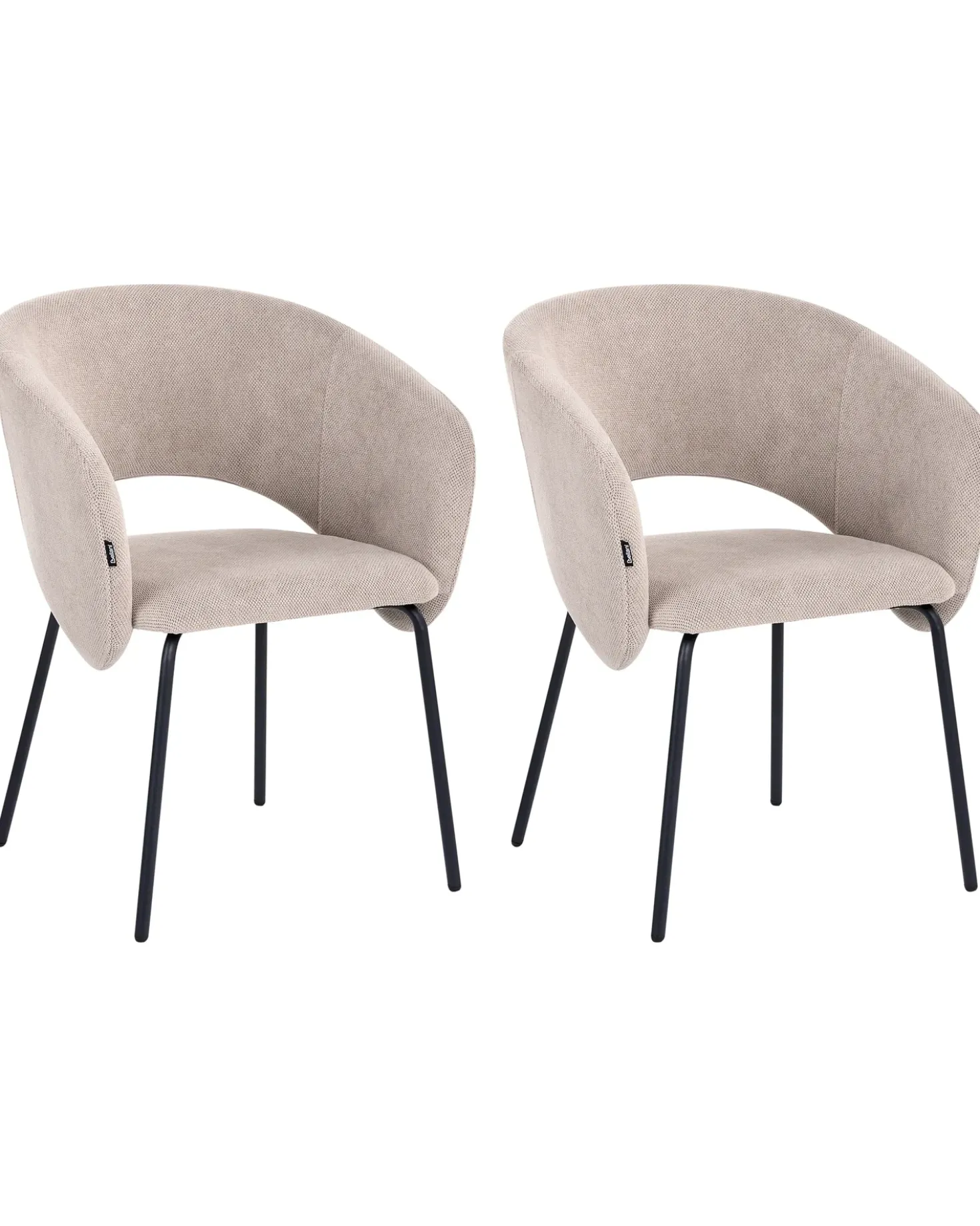 Set di 2 sedie da pranzo BLAKELY Tessuto Tortora
