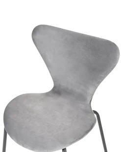 Set di 2 sedie da pranzo BOONVILLE Velluto Grigio chiaro