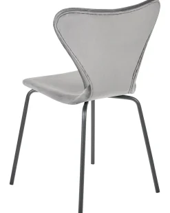 Set di 2 sedie da pranzo BOONVILLE Velluto Grigio chiaro