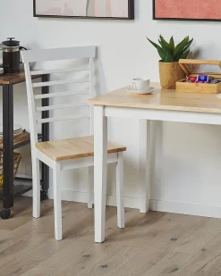 Set di 2 sedie da pranzo BATTERSBY Legno Bianco