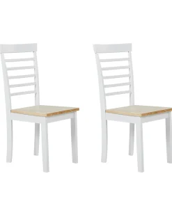 Set di 2 sedie da pranzo BATTERSBY Legno Bianco