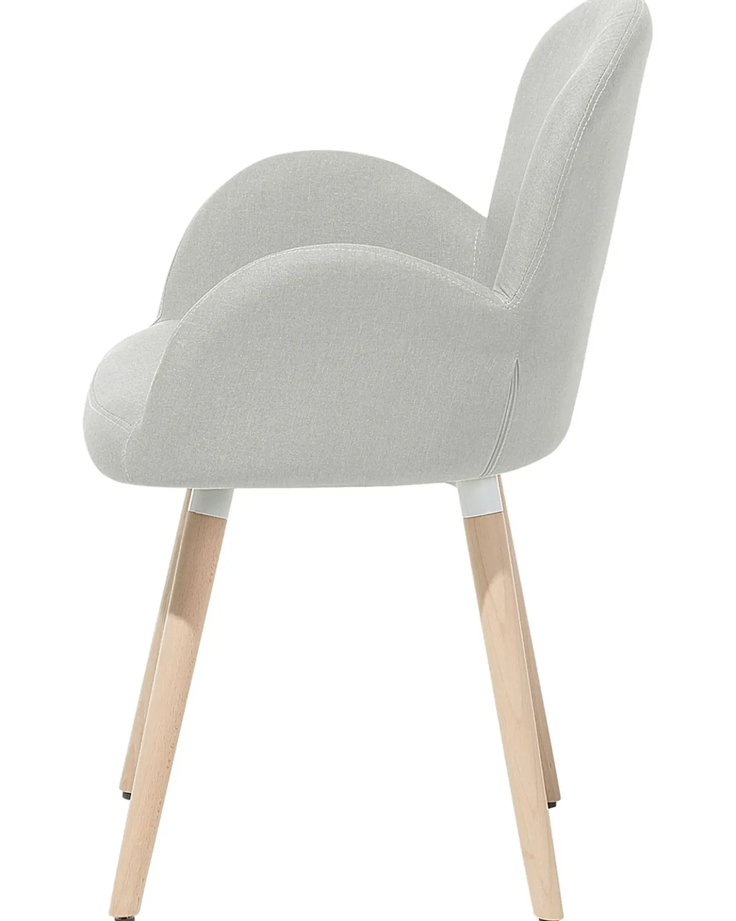 Set di 2 sedie da pranzo BROOKVILLE Tessuto Grigio chiaro
