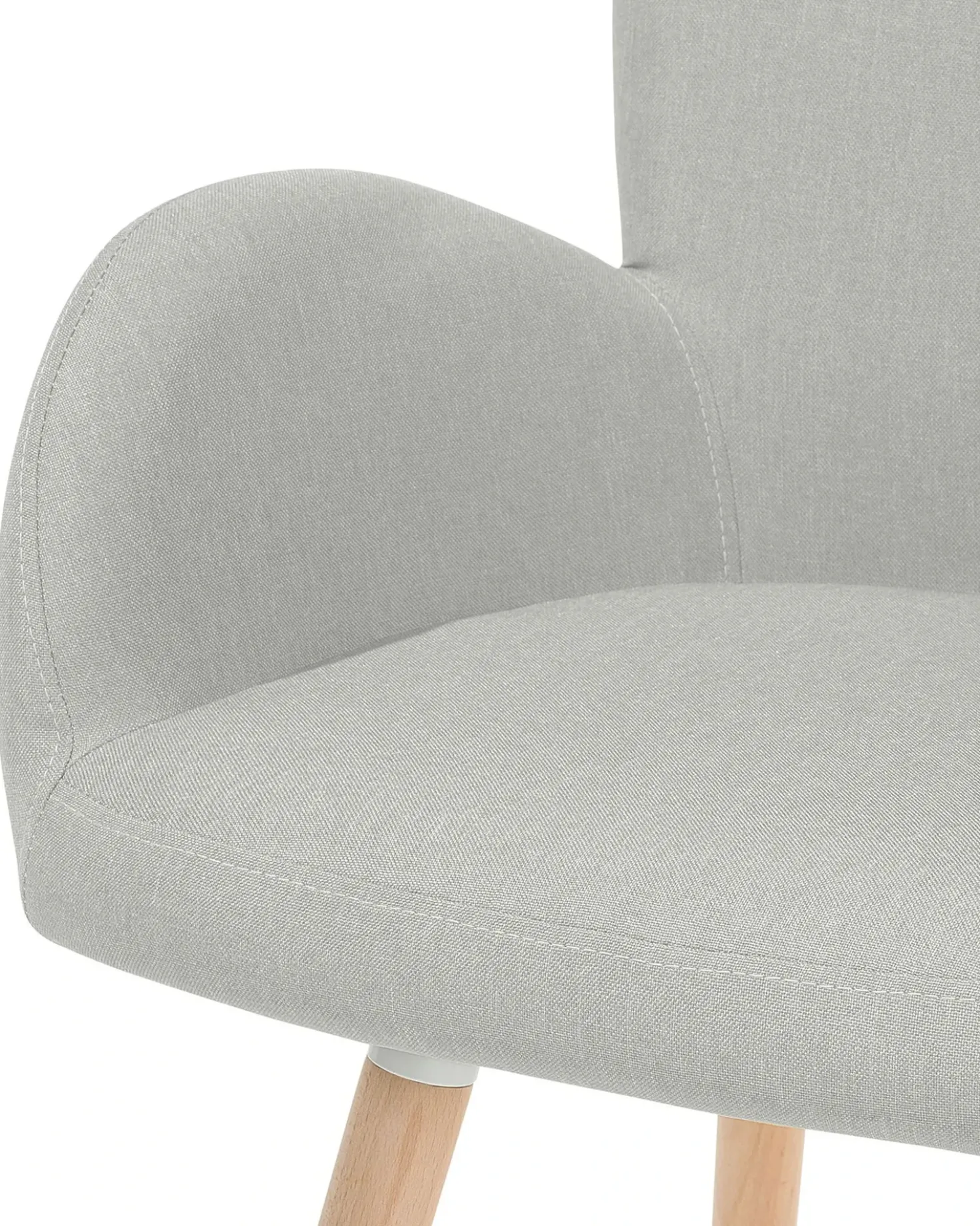 Set di 2 sedie da pranzo BROOKVILLE Tessuto Grigio chiaro
