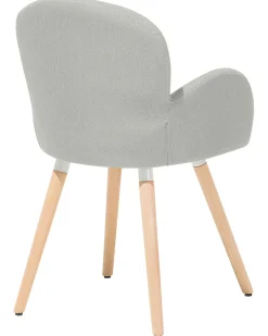 Set di 2 sedie da pranzo BROOKVILLE Tessuto Grigio chiaro
