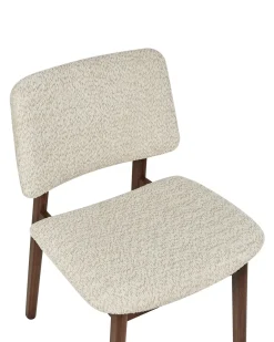 Set di 2 sedie da pranzo BLANE Bouclé Marrone scuro/Beige