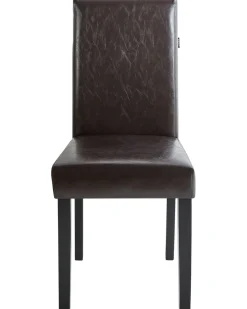 Set di 2 sedie da pranzo BROADWAY Pelle sintetica Marrone scuro